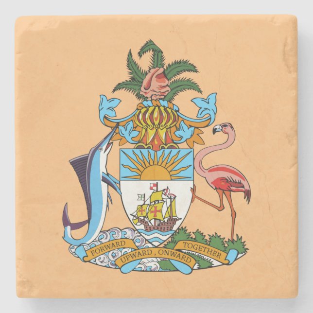 Bahamas Jackat av Arm - Marlin, Flamingo, Conch Stenunderlägg (Framsidan)