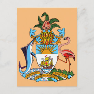 Bahamas Jackat av Arm - Marlin, Flamingo, Conch Vykort