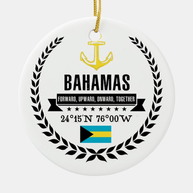 Bahamas Julgransprydnad Keramik (Framsidan)