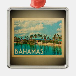 Bahamas karibisk prydnadvintage resor julgransprydnad metall