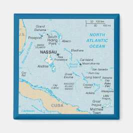 Bahamas Karta Magnet