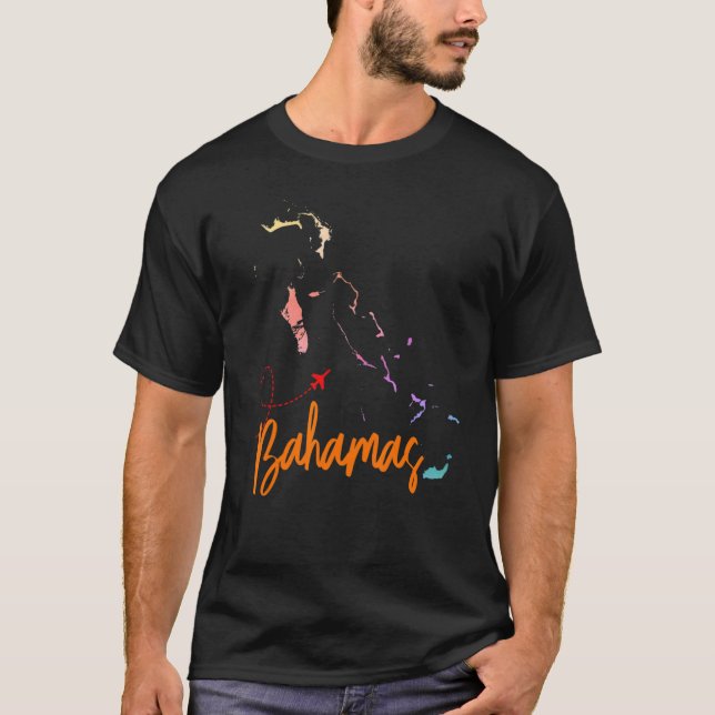 Bahamas Karta Matching Vacation Family Girls resa T Shirt (Framsida)