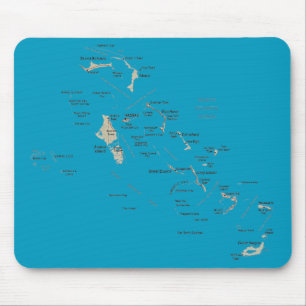 Bahamas karta Mousepad Musmatta