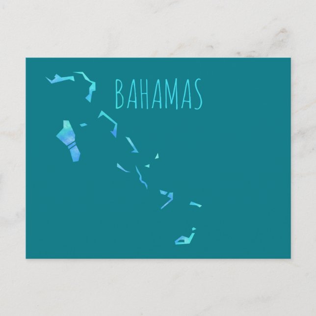 Bahamas Karta Vykort (Framsida)
