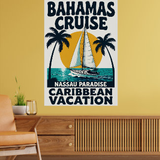 Bahamas Kryssning Nassau Paradis Poster
