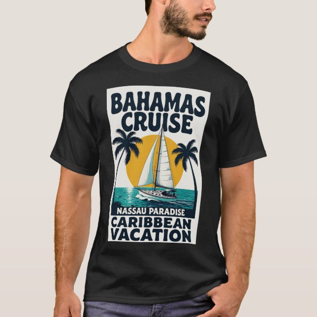 Bahamas Kryssning Nassau Paradis T Shirt (Framsida)