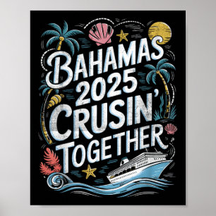 Bahamas kryssning tillsammans 2025 Familj sommar m Poster