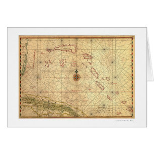 Bahamas & Kubakarta 1650 Hälsningskort