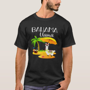 Bahamas Llama Pun Shirt Funny Vacation 2019 Outfit T