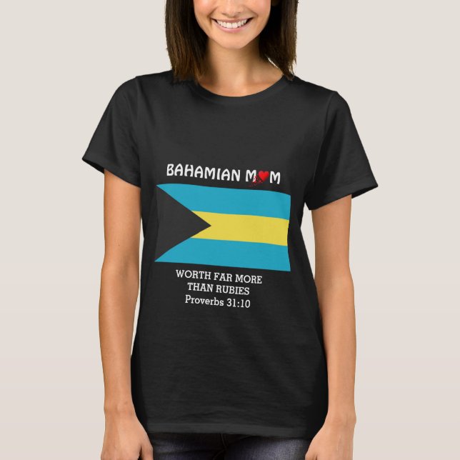BAHAMAS MAMMA är värd mer än Rubies PROV 31 Black T Shirt (Framsida)