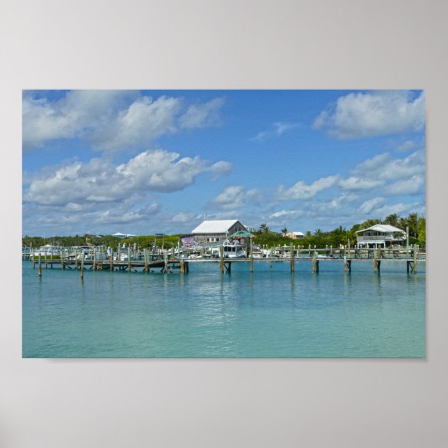 Bahamas Marina, Underbara Abaco-ön Poster (Framsidan)