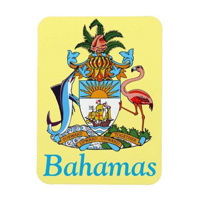 Bahamas med Jackande av Arm (Karibiska paradiset) Magnet (Vertikal)