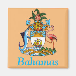 Bahamas med Jackande av Arm (Karibiska paradiset) Magnet