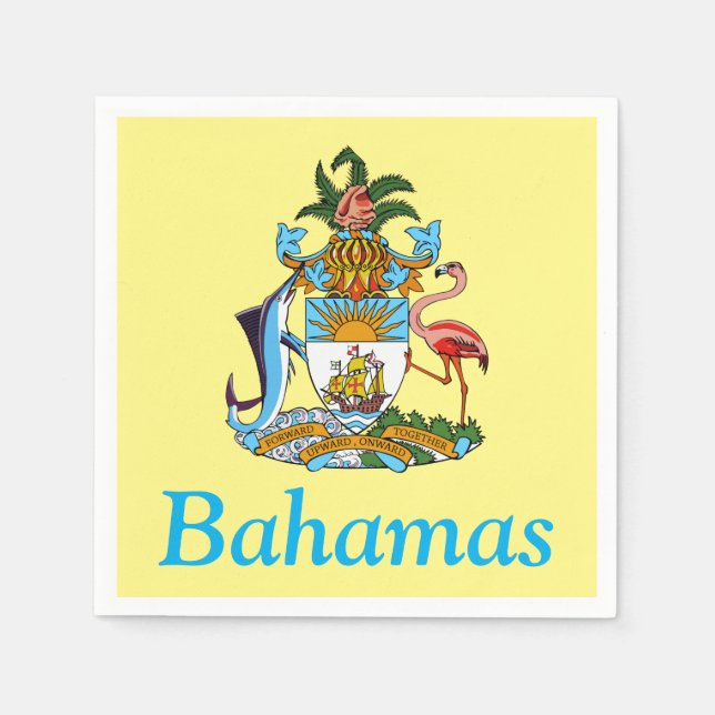 Bahamas med Jackande av Arm (Karibiska paradiset) Pappersservett (Framsidan)