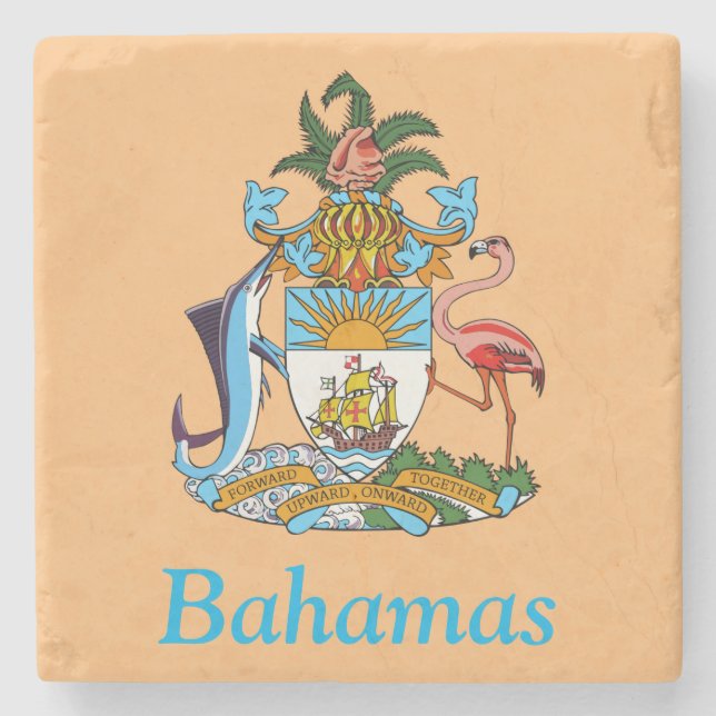 Bahamas med Jackande av Arm (Karibiska paradiset) Stenunderlägg (Framsidan)