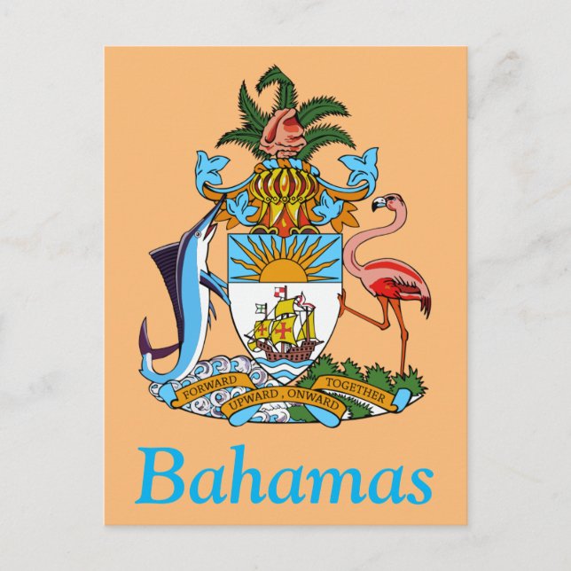Bahamas med Jackande av Arm (Karibiska paradiset) Vykort (Framsida)