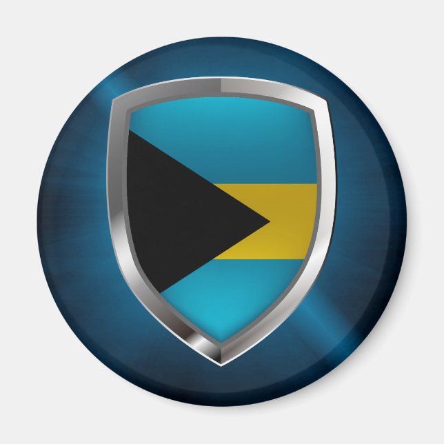 Bahamas Mettalic Emblem Magnet (Framsidan)