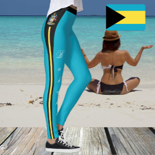 Bahamas mode leggings, Bahamas Flagga /sport Leggings