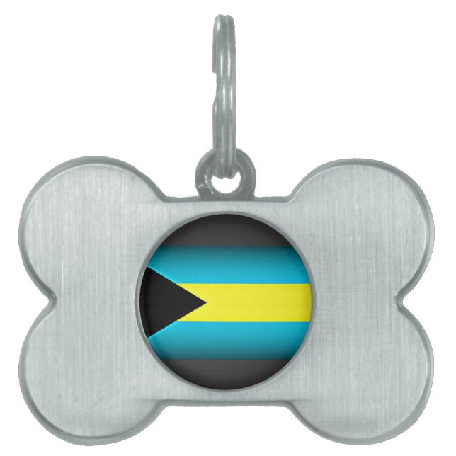 Bahamas Mörk Kant ID-bricka Husdjur (Framsidan)