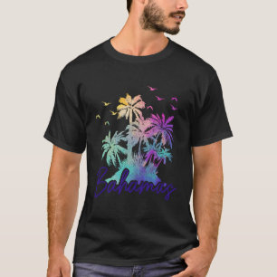 Bahamas Nassau Beach Vintage Handflatan Träd Vacat T Shirt