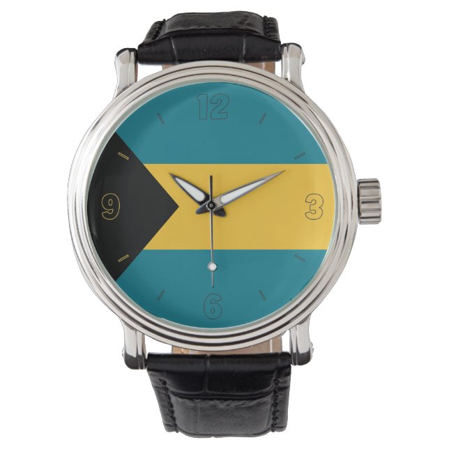 Bahamas National Flagga Elegant Patriotic Armbandsur (Framsida)