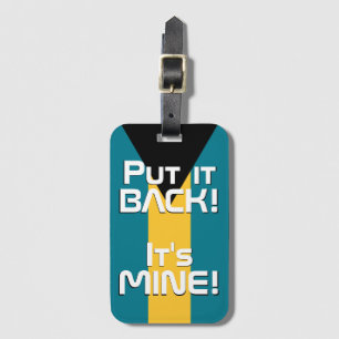 Bahamas National Flagga Funny Patriotic Bagagebricka