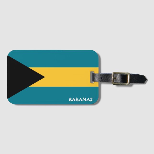 Bahamas National Flagga Patriotic Bagagebricka (Framsida horisontal)