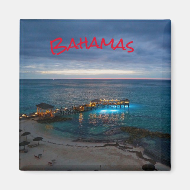 Bahamas Night Island Magnet (Framsidan)
