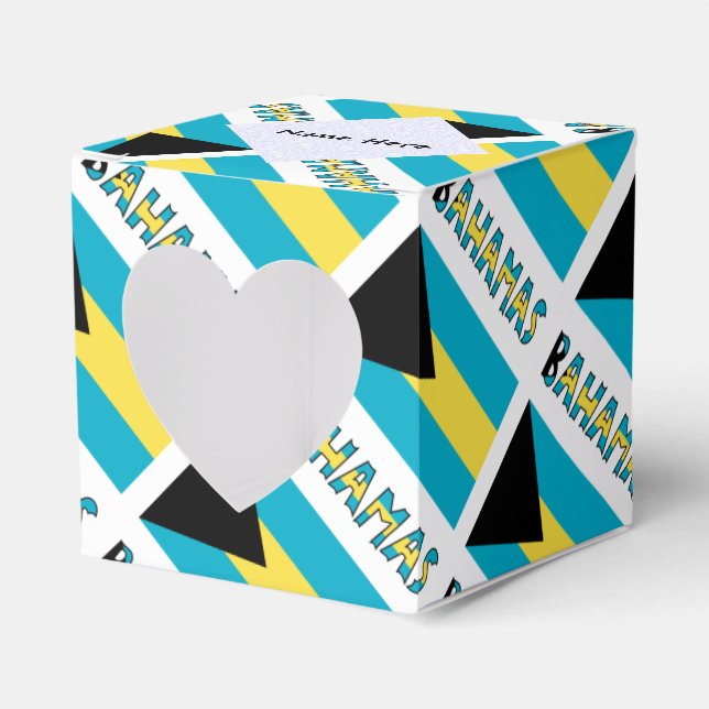Bahamas och Bahaman Flagga Tilt Personlig Presentaskar (Framsidan Sidan)