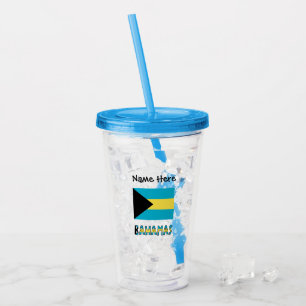 Bahamas och bahamansk flagga personlig take away mugg