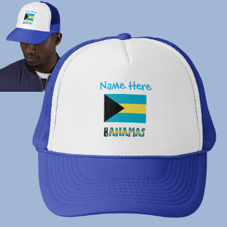 Bahamas och Bahamian Flagga Blue Personalization Keps