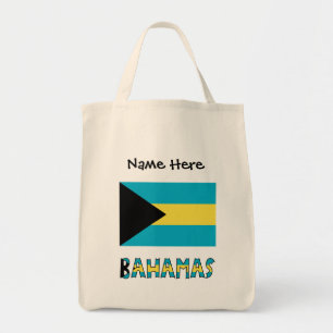 Bahamas och Bahamian Flagga med ditt namn Tygkasse