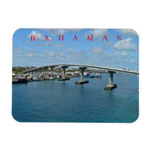 Bahamas Paradise Island Bridge-vy för kylmagnet Magnet