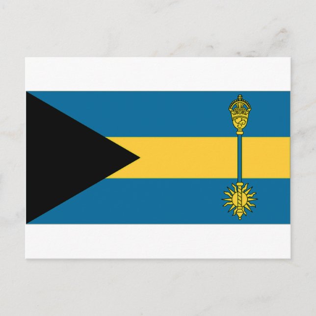 Bahamas premiärminister Flagga Vykort (Framsida)
