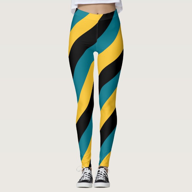 ’Bahamas Pride Rand’ Patriotic Leggings (Framsida)