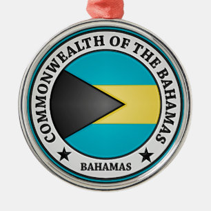 Bahamas Round Emblem Julgransprydnad Metall