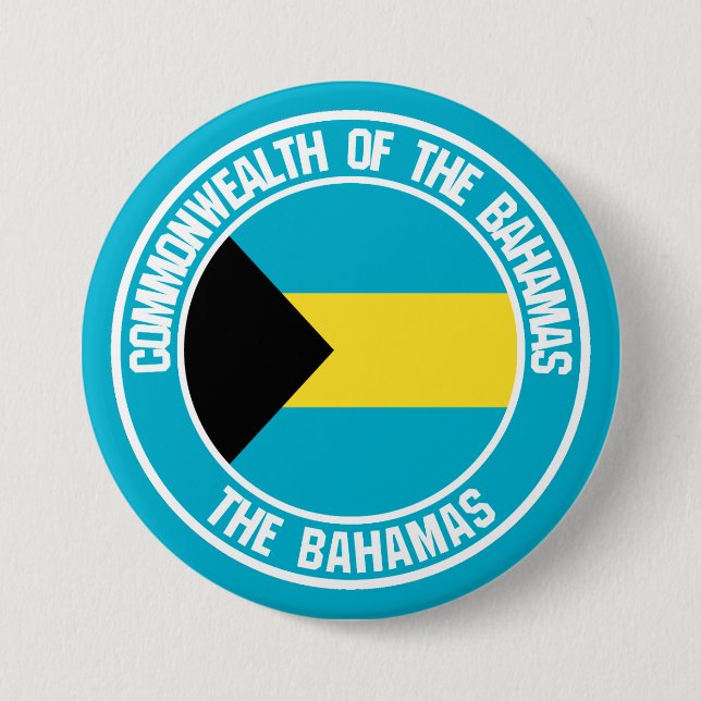 Bahamas Round Emblem Knapp (Framsida)