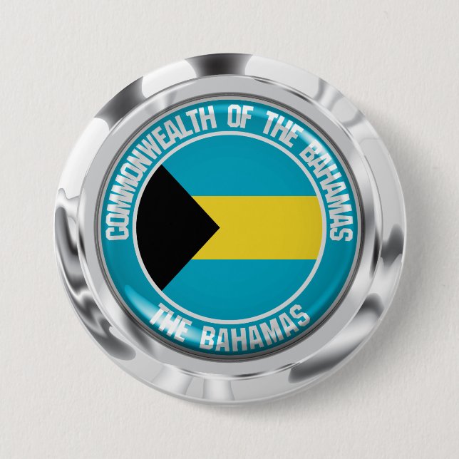Bahamas Round Emblem Knapp (Framsida)