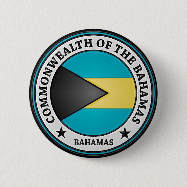 Bahamas Round Emblem Knapp (Framsida)