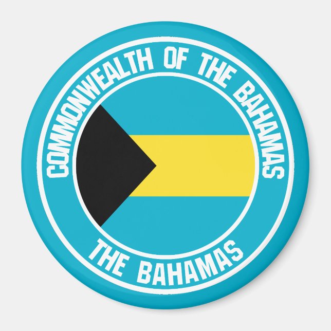 Bahamas Round Emblem Magnet (Framsidan)