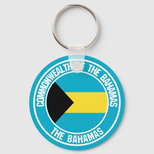 Bahamas Round Emblem Nyckelring (Framsida)