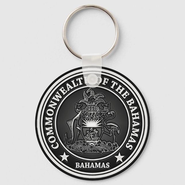 Bahamas Round Emblem Nyckelring (Framsida)
