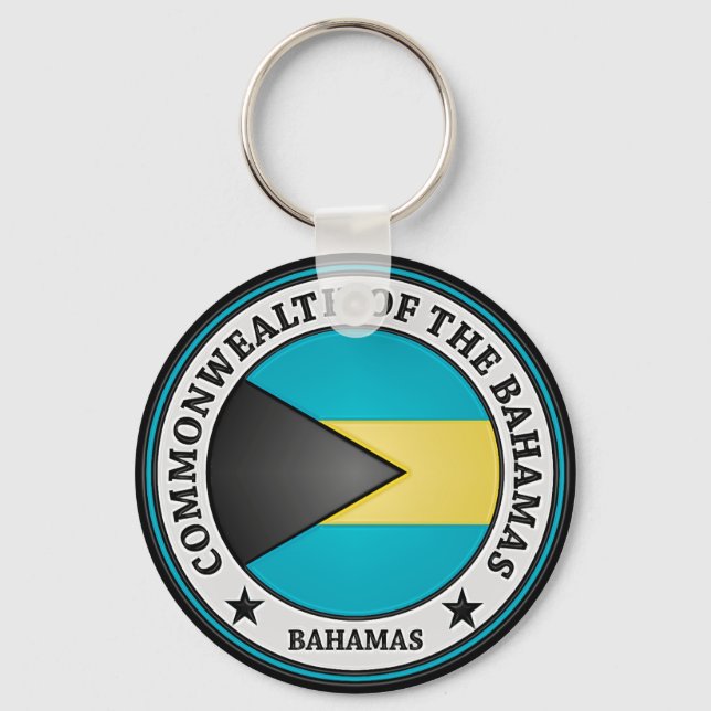 Bahamas Round Emblem Nyckelring (Framsida)