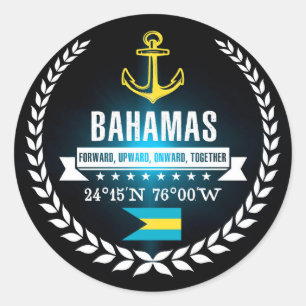 Bahamas Runt Klistermärke