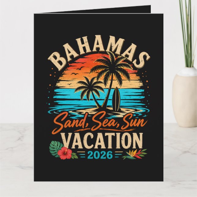 Bahamas Sand Hav Sol Semester 2026 Kort (Framsida)