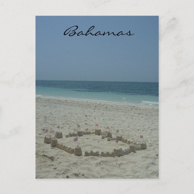 bahamas sandcastle vykort (Framsida)