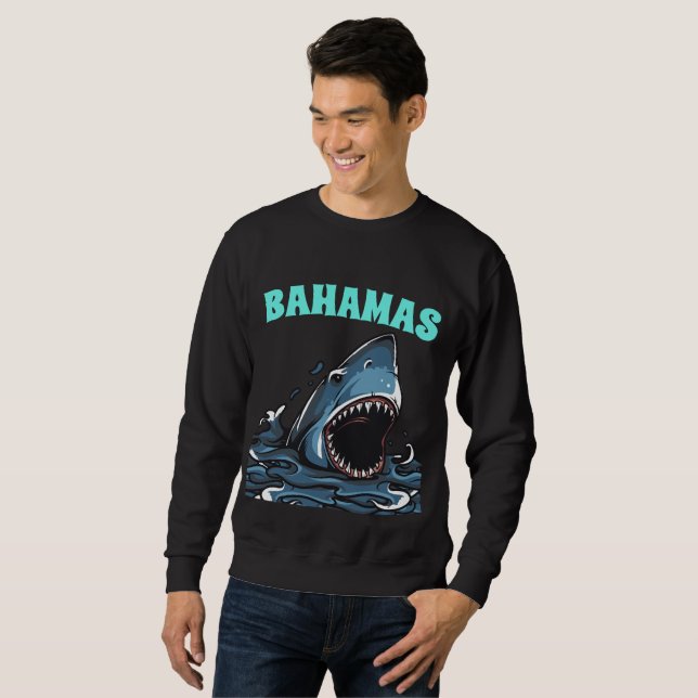 BAHAMAS SHARK T-SHIRTS T-SHIRT LÅNG ÄRMAD TRÖJA (Hel framsida)