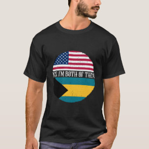 Bahamas Shirt American och Bahamian Flaggor båda T
