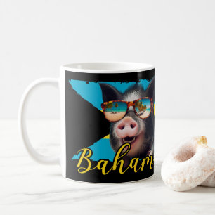 Bahamas Simmande Grisar - Exuma Grisstrand Äventyr Kaffemugg