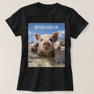 Bahamas Simmande Grisar - Exuma Grisstrand Äventyr T Shirt
